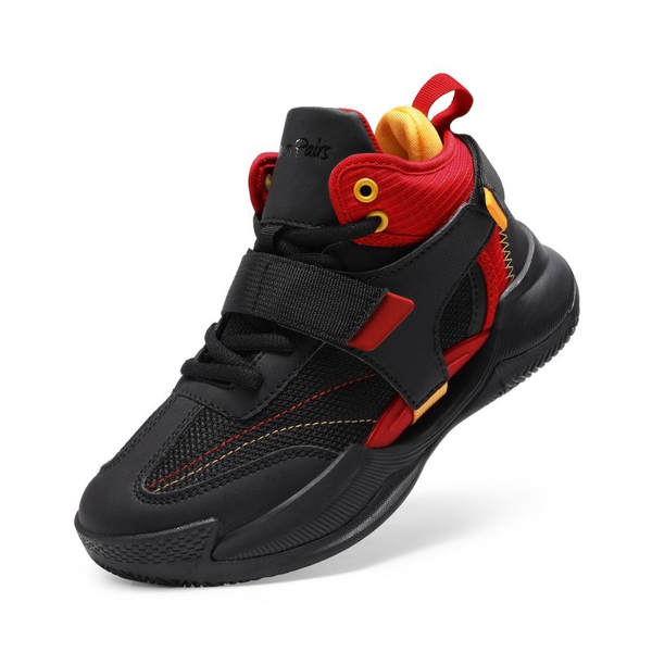 Kids Non-Slip Basketball Shoes  - BLACK-RED -  0